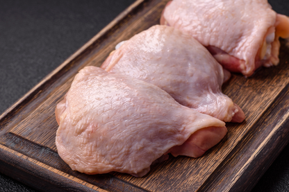 Raw pasture raised chicken thighs near me, non-GMO, NC local delivery